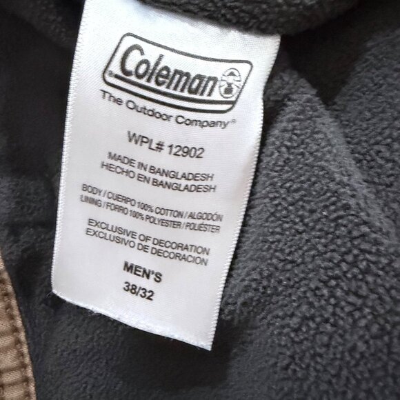 Coleman Mens 38/32 Fleece-Lined Utility Pants Carpenter Outdoor Workwear - Picture 3 of 16